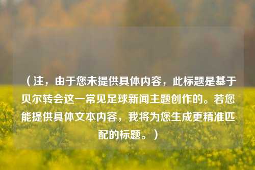 （注，由于您未提供具体内容，此标题是基于贝尔转会这一常见足球新闻主题创作的。若您能提供具体文本内容，我将为您生成更精准匹配的标题。）