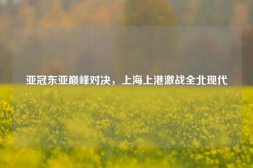 亚冠东亚巅峰对决，上海上港激战全北现代