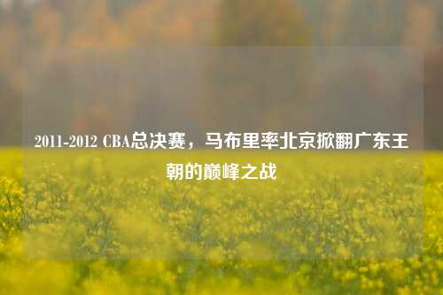 2011-2012 CBA总决赛，马布里率北京掀翻广东王朝的巅峰之战