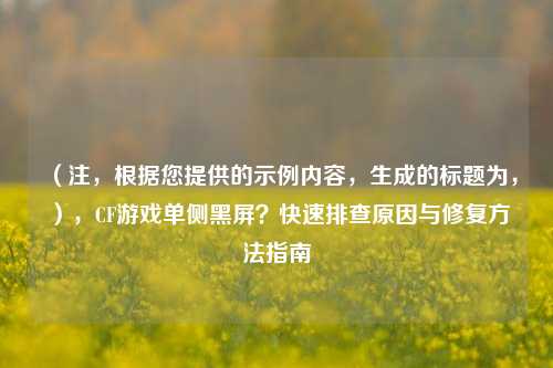 （注，根据您提供的示例内容，生成的标题为，），CF游戏单侧黑屏？快速排查原因与修复方法指南