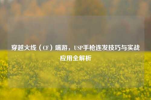 穿越火线（CF）端游，USP手枪连发技巧与实战应用全解析