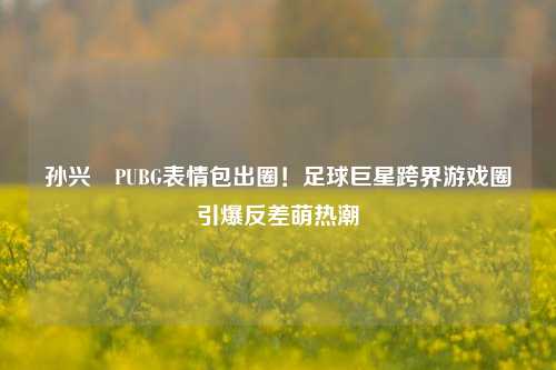 孙兴慜PUBG表情包出圈！足球巨星跨界游戏圈引爆反差萌热潮