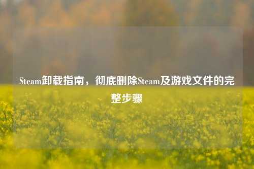 Steam卸载指南，彻底删除Steam及游戏文件的完整步骤