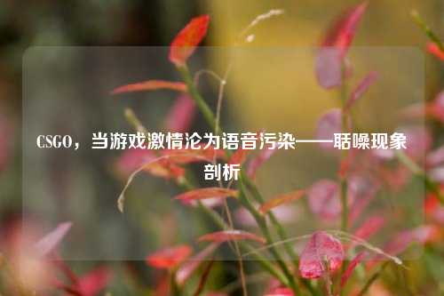 CSGO，当游戏激情沦为语音污染——聒噪现象剖析