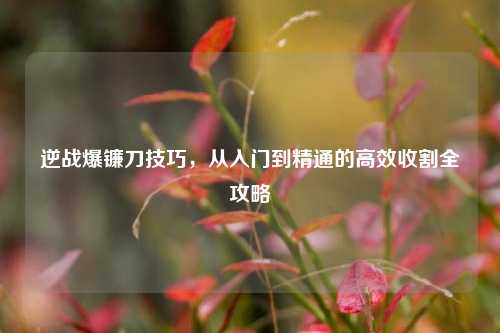 逆战爆镰刀技巧，从入门到精通的高效收割全攻略