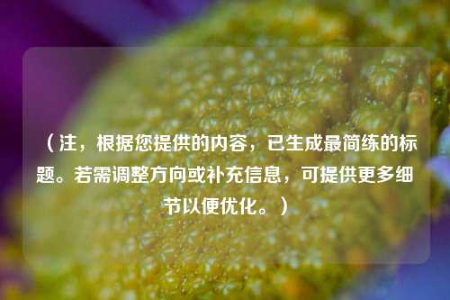 （注，根据您提供的内容，已生成最简练的标题。若需调整方向或补充信息，可提供更多细节以便优化。）