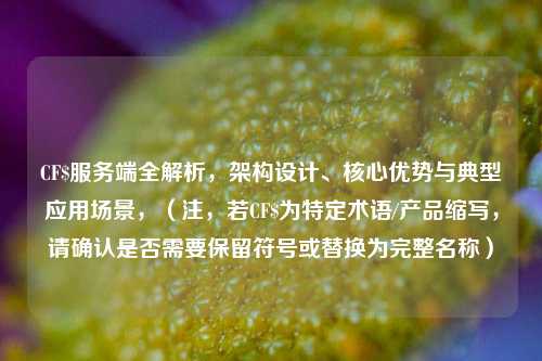 CF$服务端全解析，架构设计、核心优势与典型应用场景，（注，若CF$为特定术语/产品缩写，请确认是否需要保留符号或替换为完整名称）