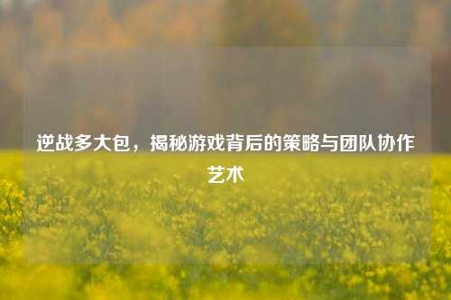 逆战多大包，揭秘游戏背后的策略与团队协作艺术