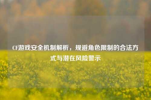 CF游戏安全机制解析，规避角色限制的合法方式与潜在风险警示