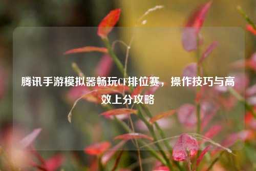 腾讯手游模拟器畅玩CF排位赛，操作技巧与高效上分攻略