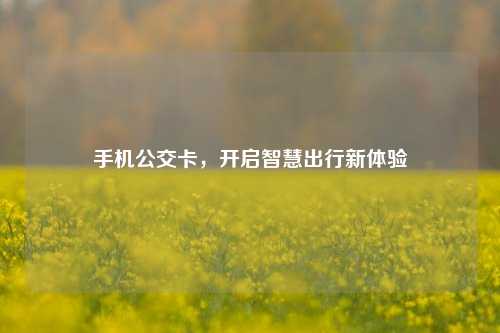 手机公交卡，开启智慧出行新体验