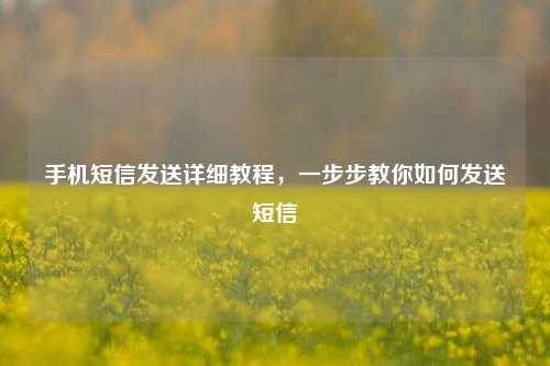 手机短信发送详细教程,一步步教你如何发送短信