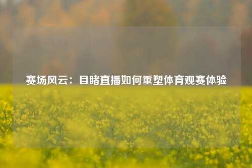 赛场风云：目睹直播如何重塑体育观赛体验