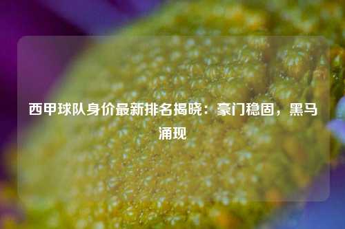 西甲球队身价最新排名揭晓：豪门稳固，黑马涌现